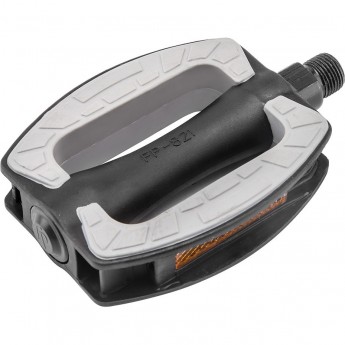 Педали FP-821, ось 9/16" со светоотражателями, пластиковые чёрно-серые Педали FP-821, ось 9/16" со светоотражателями, пластиковые чёрно-серые