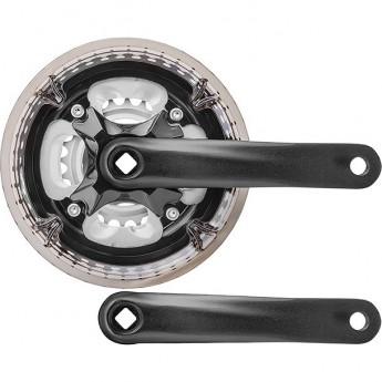 Шатуны HDL-L355 24/34/42Т 170мм "под ромб", чёрно-серебристый