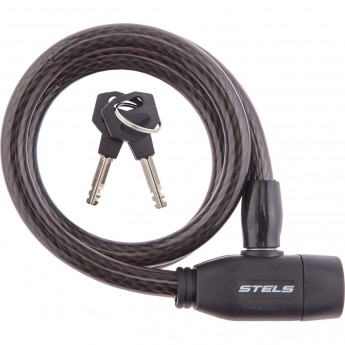 Трос-замок STELS 84103, 10х800 мм, чёрный Трос-замок STELS 84103, 10х800 мм, чёрный